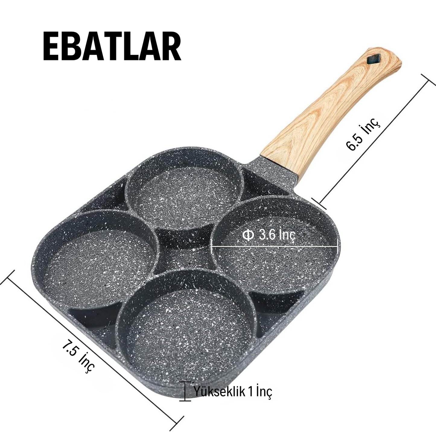 Panyova™ 4 Bölmeli Yapışmaz Granit Tava