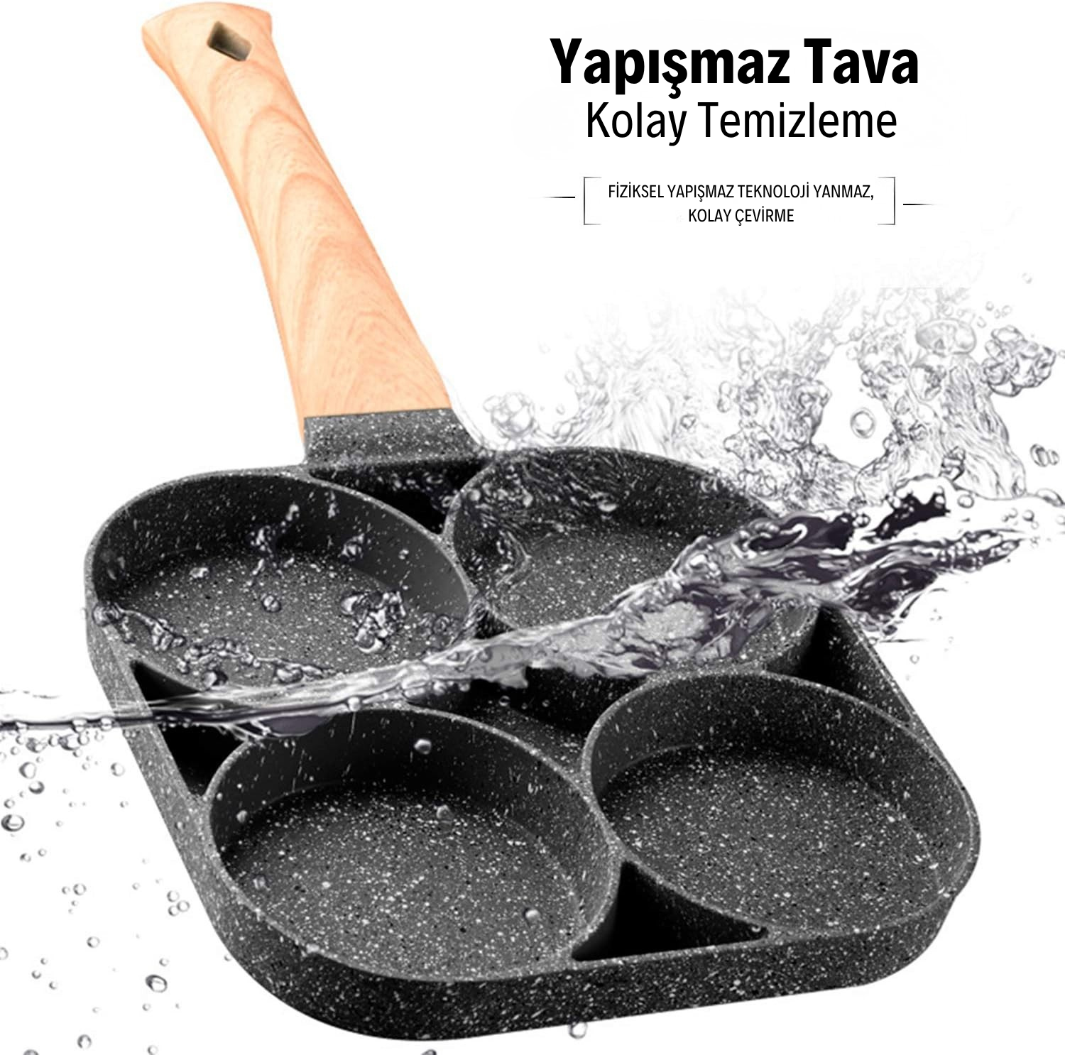 Panyova™ 4 Bölmeli Yapışmaz Granit Tava