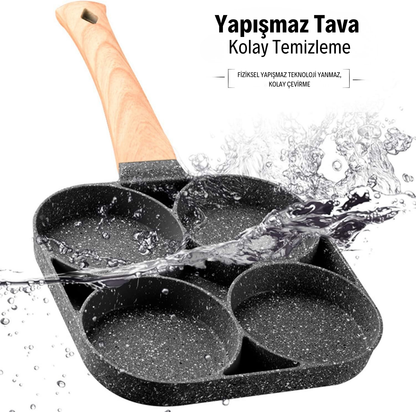 Panyova™ 4 Bölmeli Yapışmaz Granit Tava