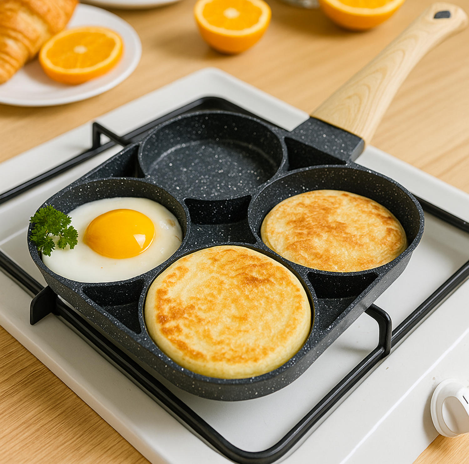 Panyova™ 4 Bölmeli Yapışmaz Granit Tava